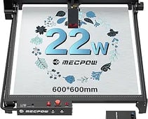 Mecpow X5 Laser Engraver with Air Assist, 22W(22000mw) Output Laser Engraving Cutting Machine, Laser Engraver for metal