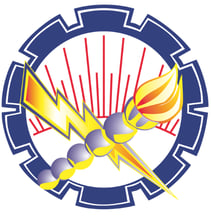 a logo for a company that is selling a torch