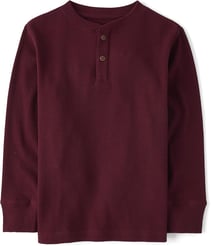 Henley Thermal Long Sleeve Boys' Thermal Shirt