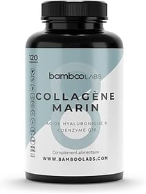 Bouteille de collagène marin BambooLabs riche en acide hyaluronique