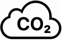 Schéma d'un nuage de pollution avec du CO2 à l'intérieur
