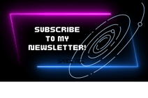 Neon purple and blue button that reads subscribe to my newsletter 