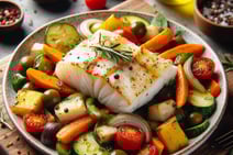 salada de bacalhau e leguems de vidafit&receitas