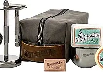 Deluxe Vintage Wet Shave Grooming Set for Men - Safety Razor, Brush, Alum Block, Soap, Bowl, Blades, Stand & Dopp Kit