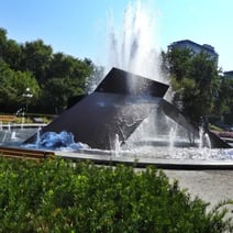 Fontaine de la gare du Palais. Québec.