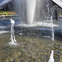 Fontaine de la gare du Palais. Québec.