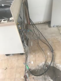 Démontage de la cloison abimée