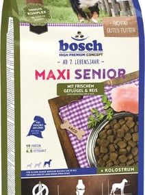 Canideo croquette pour chien Bosch Maxi Croquette Aîné VolailleRiz pour Chien Sénior Grande Race
