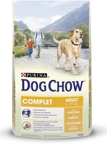 Canideo croquette pour chien DOG CHOW Chien Complet Croquettes avec du Poulet pour Chien Adulte 14 k