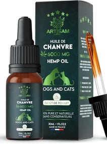 Canideo Huile de Graines de Chanvre Sativa
