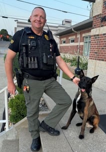 Officer Roger Smith and OPK9 Tracker Tell city PD IN