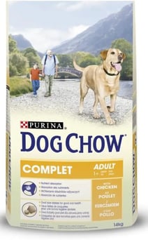 Canideo croquette pour chien DOG CHOW Chien Complet Croquettes avec du Poulet pour Chien Adulte 14 k