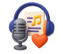 a microphone and headphones with a microphone
