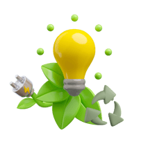 a bulb light a power connection representing the ecofriendly