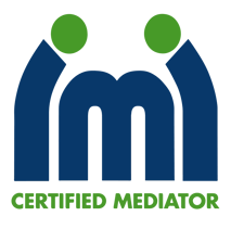 The 'certified mediator' logo of the International Mediation Institute