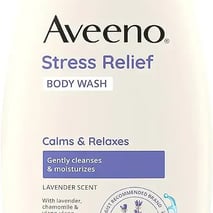 Aveeno Stress Relief Body Wash with Soothing Oat & Lavender Scent for Sensitive Skin