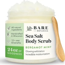  Bare Botanics Bergamot Mint Body Scrub 24oz 