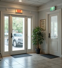Inside of a commercial business. Office