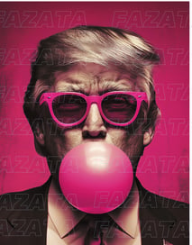 President Donald Trump PNG Digital Download Pink Sun Glasses Trump Bubble Gum High Quality