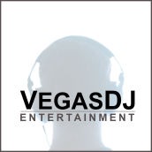 Logo with headphones with the words Vegas DJ Entertainment.