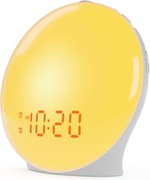 Sunrise Alarm Clock for Kids Heavy Sleepers Bedroom Sunrise Simulation Sleep aid Alarm FM Radio 