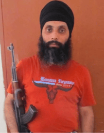 Hardeep Singh Nijjar with his Kalashnikov Rifle