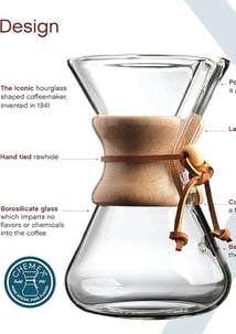 cafetera de filtro chemex cafetera chemex 5 tazas cafetera chemex