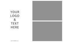 print layout with 2 photos and design on the left