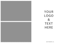 print layout with 2 photos and design on the right