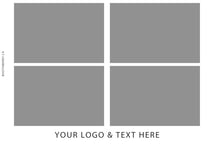 print layout with 4 photos and design on the bottom