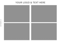 print layout with 4 photos and design on the top
