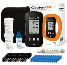 CareSens N Kit de monitor de glucosa en sangre con 100 tiras de prueba de azúcar en sangre