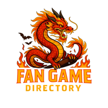 "Community logo for Dragon Gateway: Fan Game Directory – red Chinese dragon with an energetic design featuring stylized fire 