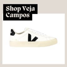 An image of Veja Campo sneakers with the text "Shop Veja Campos"