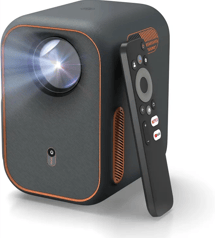 WEMAX Proyector Smart con Google TV y Netflix - Mini Proyector Portátil WiFi/Bluetooth