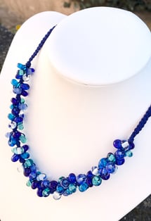 Collier moderne en perles de verre de Murano