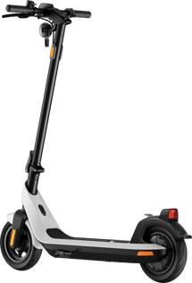 a scooter with a white and black scooter