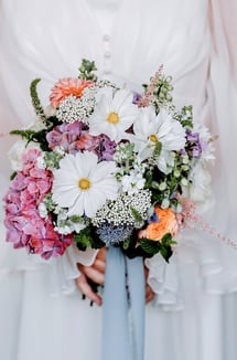 Bouquet de fleurs de mariage, photo lumineux et élégante