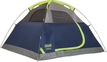 Image of Coleman Sundome Camping Tent with Rainfly, available in 2/3/4/6 person sizes, quick 10-minute setup, weatherproof