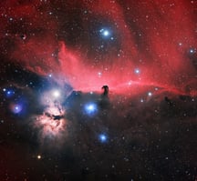 Foto "Testa di Cavallo" scattata a Monteverdi. Nebulosa oscura nella costellazione di Orione.
