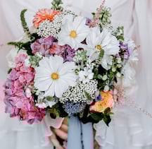 Bouquet de fleurs de mariage, photo lumineux et élégante