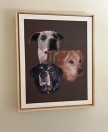 3 dogs are shown in this picture