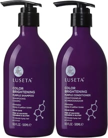 Luseta Purple Shampoo and Conditioner Set for Blonde, Gray - Color Treated Hair - Sulfate Free Parab