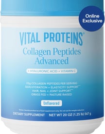 Vital Proteins Collagen Peptides Powder with Hyaluronic Acid and Vitamin C
