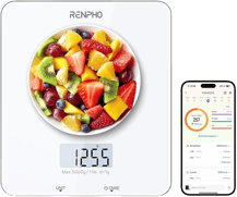 RENPHO Food Scale with Nutritional Calculator, Digital Kitchen Scale for Weight Loss, Smart Food Wei