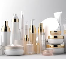 embalagens de frascos e potes de produtos cosméticos convencionais