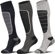 three pairs of socks with a pair of socks