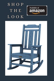 Blue Wooden Rocking Chair