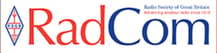 A logo for RadCom, the magazine for members of the Radio Society of Great Britain