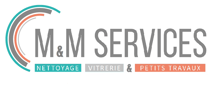Logo en demi cercle de M & M Services Pro, entreprise de nettoyage et vitrerie à Rouen